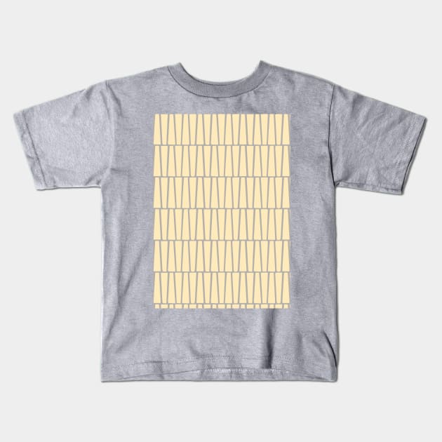 Yellow, Grey Atomic Age MCM Blocks Kids T-Shirt by tramasdesign